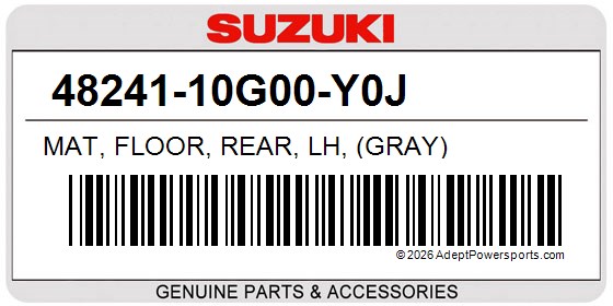 Suzuki 48241-10G00-Y0J Mat, Floor, Rear, Lh, (Gray)