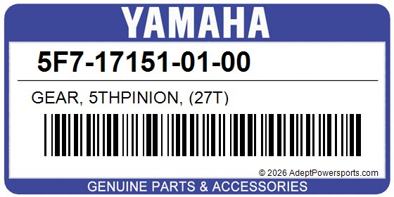 Yamaha 5F7-17151-01-00 Gear, 5Thpinion, (27T)