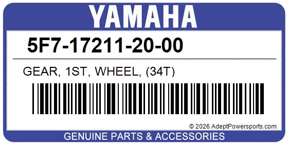 Yamaha 5F7-17211-20-00 Gear, 1St, Wheel, (34T)
