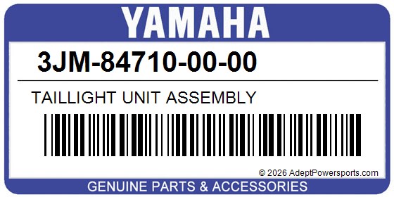 Yamaha 3JM-84710-00-00 Taillight Unit Assembly