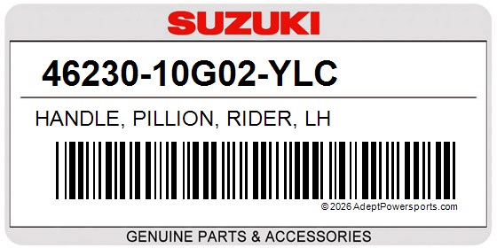 Suzuki 46230-10G02-YLC Handle, Pillion, Rider, Lh