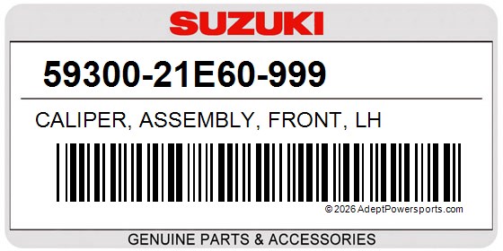 Suzuki 59300-21E60-999 Caliper, Assembly, Front, Lh