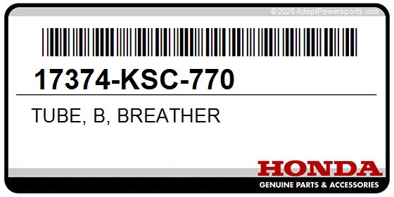 Honda 17374-KSC-770 Tube, B, Breather