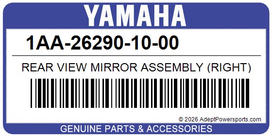 Yamaha 1AA-26290-10-00 Rear View Mirror Assembly (Right)