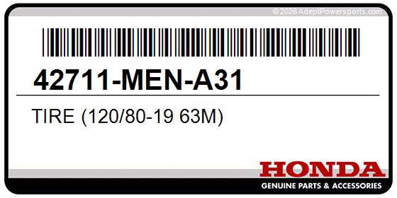 Honda 42711-MEN-A31 Tire (120/80-19 63M)