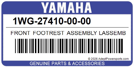 Yamaha 1WG-27410-00-00 Front Footrest Assembly Lassembly