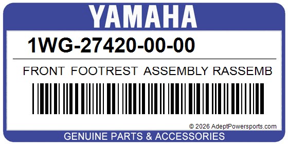 Yamaha 1WG-27420-00-00 Front Footrest Assembly Rassembly