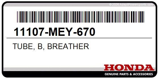Honda 11107-MEY-670 Tube, B, Breather