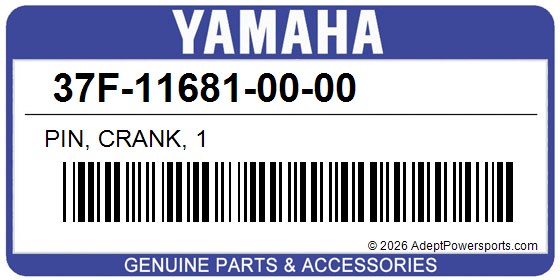Yamaha 37F-11681-00-00 Pin, Crank, 1
