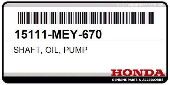 Honda 15111-MEY-670 Shaft, Oil, Pump