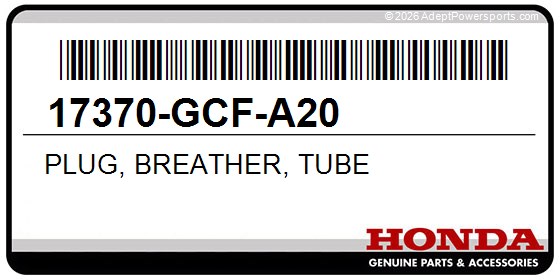 Honda 17370-GCF-A20 Plug, Breather, Tube