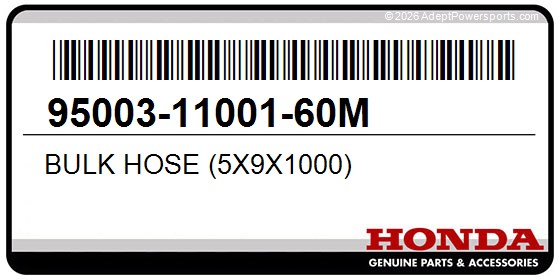 Honda 95003-11001-60M Bulk Hose (5X9x1000)