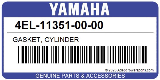Yamaha 4EL-11351-00-00 Gasket, Cylinder