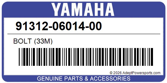 Yamaha 91312-06014-00 Bolt (33M)