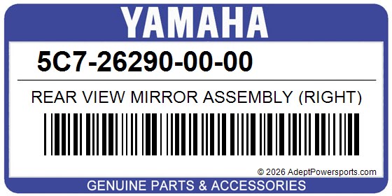 Yamaha 5C7-26290-00-00 Rear View Mirror Assembly (Right)