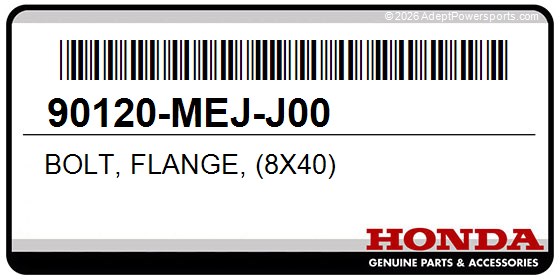 Honda 90120-MEJ-J00 Bolt, Flange, (8X40)
