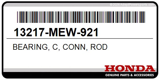 Honda 13217-MEW-921 Bearing, C, Conn, Rod