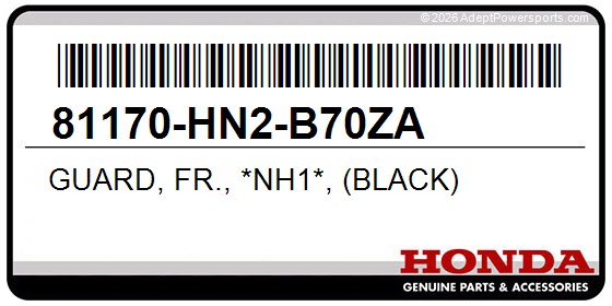 Honda 81170-HN2-B70ZA Guard, Fr., *Nh1*, (Black)