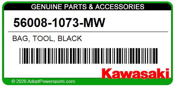 Kawasaki 56008-1073-MW Bag, Tool, Black