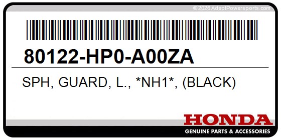 Honda 80122-HP0-A00ZA Sph, Guard, L., *Nh1*, (Black)