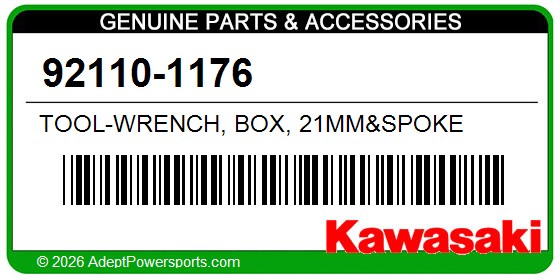 Kawasaki 92110-1176 Tool-Wrench, Box, 21Mm&Spoke