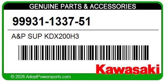Kawasaki 99931-1337-51 A&P Sup Kdx200h3