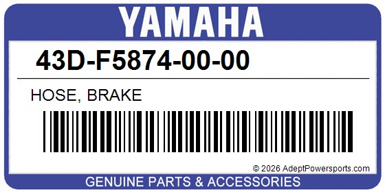 Yamaha 43D-F5874-00-00 Hose, Brake
