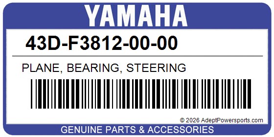 Yamaha 43D-F3812-00-00 Plane, Bearing, Steering