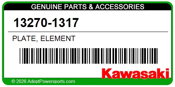 Kawasaki 13270-1317 Plate, Element