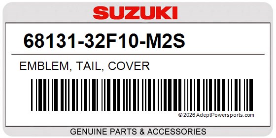 Suzuki 68131-32F10-M2S Emblem, Tail, Cover
