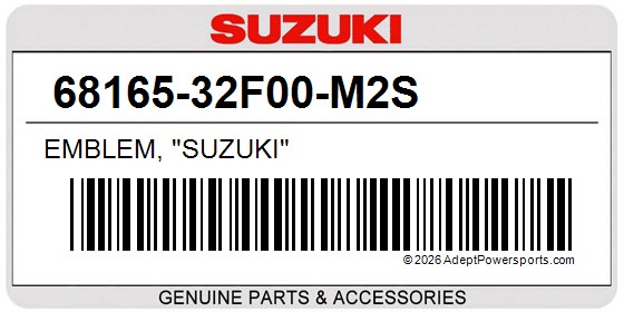 Suzuki 68165-32F00-M2S Emblem, "Suzuki"