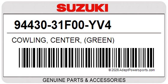 Suzuki 94430-31F00-YV4 Cowling, Center, (Green)