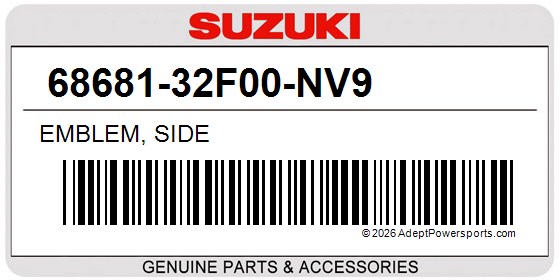 Suzuki 68681-32F00-NV9 Emblem, Side