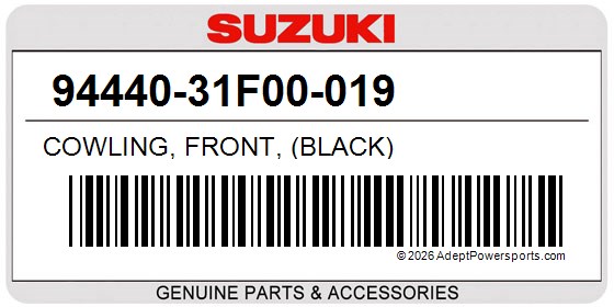 Suzuki 94440-31F00-019 Cowling, Front, (Black)