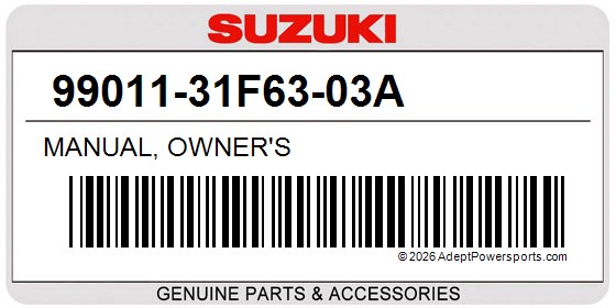Suzuki 99011-31F63-03A Manual, Owner's
