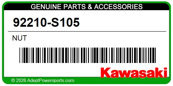 Kawasaki 92210-S105 Nut