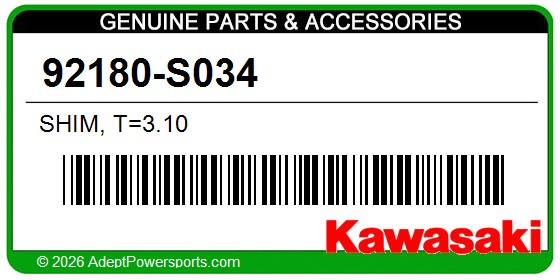 Kawasaki 92180-S034 Shim, T=3.10