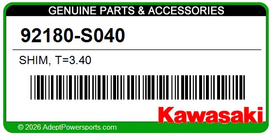 Kawasaki 92180-S040 Shim, T=3.40