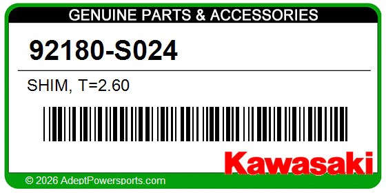 Kawasaki 92180-S024 Shim, T=2.60