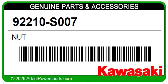 Kawasaki 92210-S007 Nut