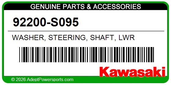 Kawasaki 92200-S095 Washer, Steering, Shaft, Lwr