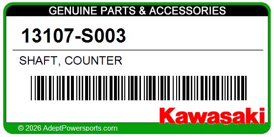 Kawasaki 13107-S003 Shaft, Counter
