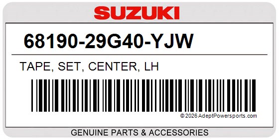 Suzuki 68190-29G40-YJW Tape, Set, Center, Lh