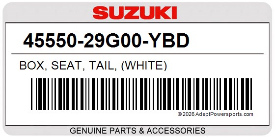 Suzuki 45550-29G00-YBD Box, Seat, Tail, (White)