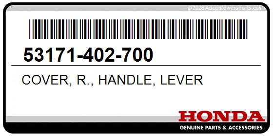Honda 53171-402-700 Cover, R., Handle, Lever