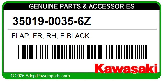 Kawasaki 35019-0035-6Z Flap, Fr, Rh, F.Black