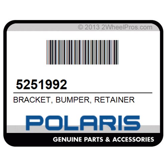 Polaris 5251992 Bracket, Bumper, Retainer