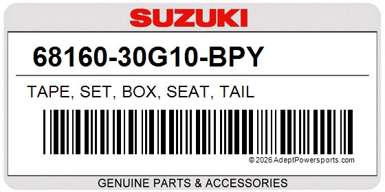 Suzuki 68160-30G10-BPY Tape, Set, Box, Seat, Tail