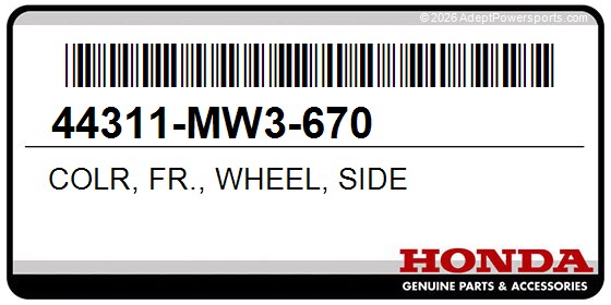 Honda 44311-MW3-670 Colr, Fr., Wheel, Side