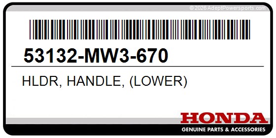 Honda 53132-MW3-670 Hldr, Handle, (Lower)